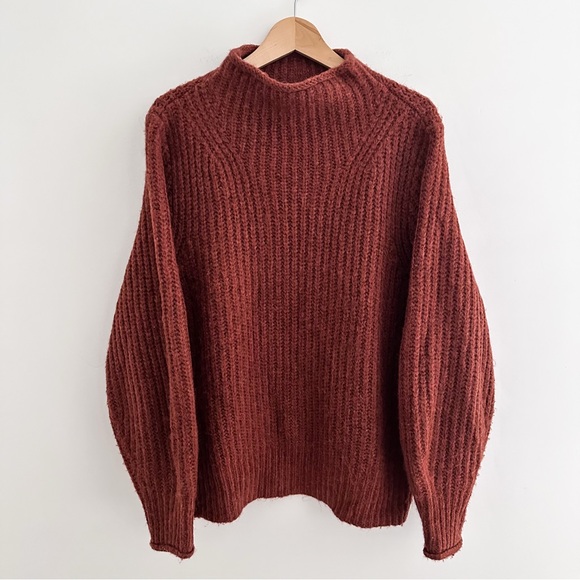 Madewell Chunky Oversized Sweater Rust Colored Cozy Cottage Cabin Core Size XL - Picture 7 of 7